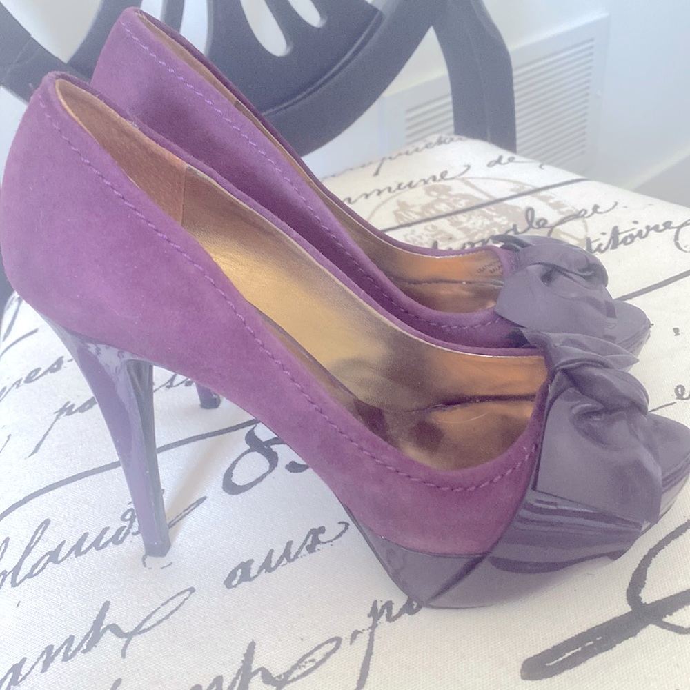 Suede & patent purple!